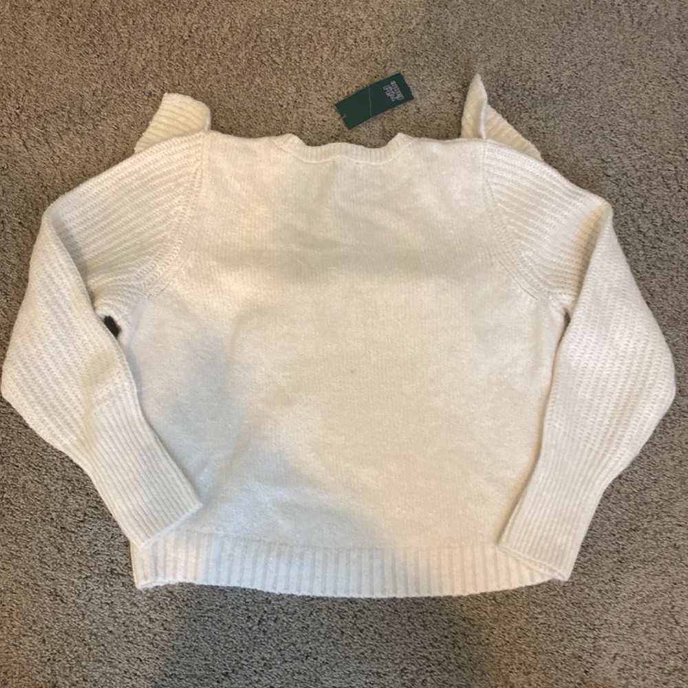 Wild Fable Cream Ruffle Sweater Large New - Picture 6 of 8